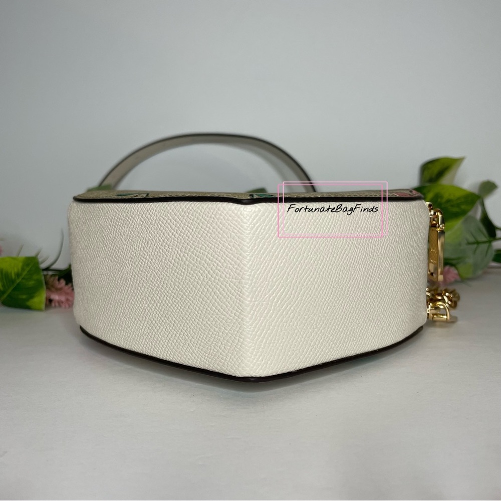 Coach Set Heart Cherry Print Heart Crossbody Triple Jacquard Cherry Charm Chain - Picture 14 of 15